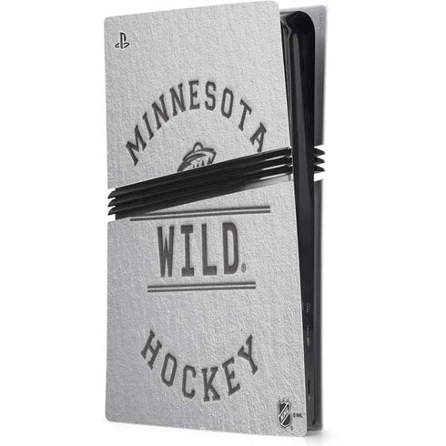 NHL Minnesota Wild Black Text PS5 Pro Console Skin